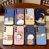 Милый Чехол для Телефона YiEr & BuBu Для Samsung Galaxy A73,A72,A71,A70,A53,A52,A51,Другие Мягкий Черный Чехол