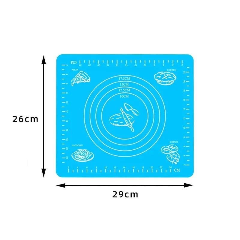 Baking Mat Non-Stick Silicone Kneading Dough Mat Pizza Cake Dough Maker Kitchen Rolling Dough Pads Baking Pastry Tools
