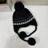 Women's Fashion Fair Isle Wool Couple Beanie Winter Warm Ear Protection Cold Hat