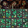 10Sheets Halloween Luminous Tattoo Stickers Ghost Pumpkin Kids Adults Halloween Party Decoration Glow In The Dark Supplies Gifts