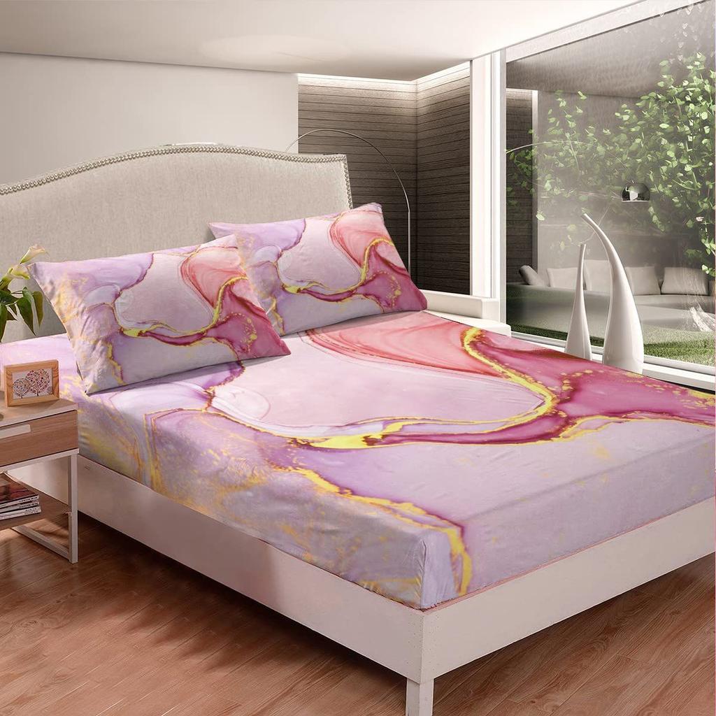 Цветной матрас из трех частей цифровая печать пара радужное покрывало современный милый постельный комплект