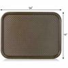 Serving Trays 24395 Brown Plastic Fast Food Tray, 10 By 14-Inch, (Set of 6)