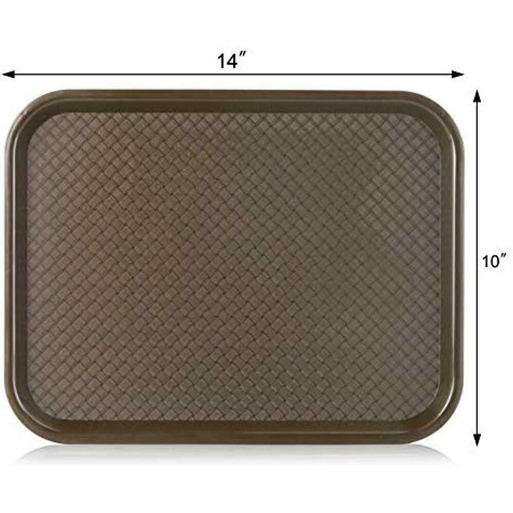 Serving Trays 24395 Brown Plastic Fast Food Tray, 10 By 14-Inch, (Set of 6)