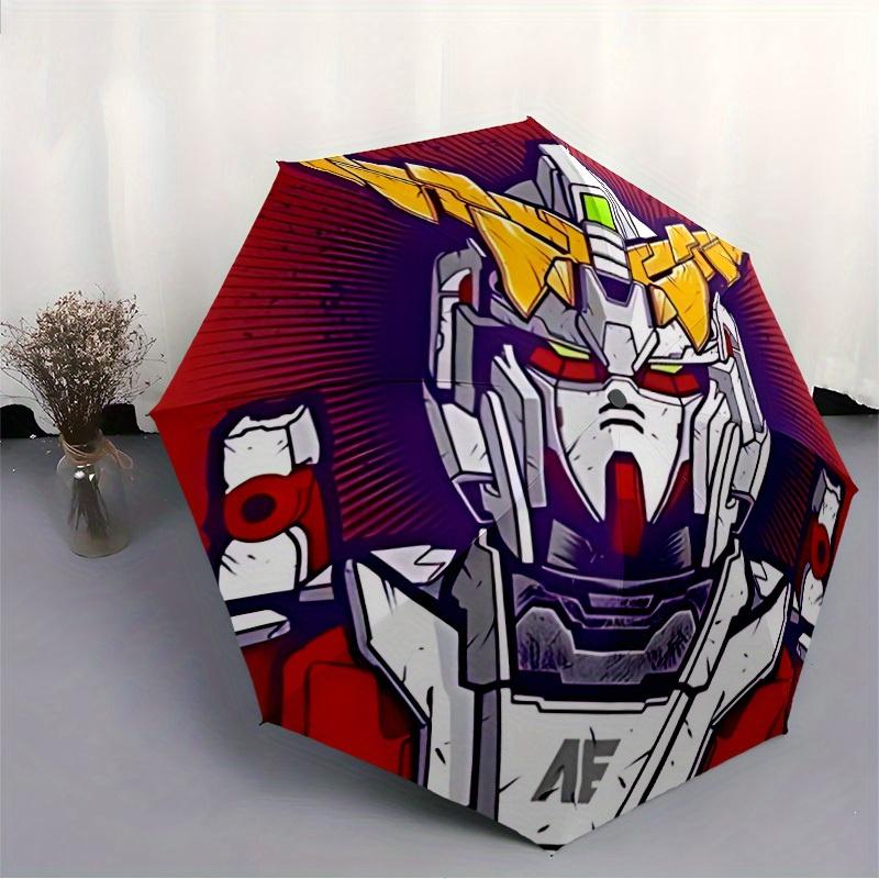 Автоматический складной зонт Gundam, прочный железный каркас, складная портативная конструкция, для путешествий, на каждый день 187