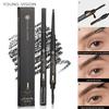 Mist Three-in-one Eyebrow Pencil Waterproof Not Easy To Smudge Eyebrow Brush Eyebrow Pencil Thin and Soft Refill