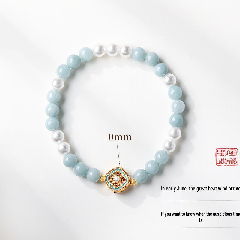Amethyst & White Crystal Beaded Bracelet for Girls - Sweet Summer Fairy Jewelry