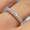 New Trendy Women Ring with Shiny CZ Simple Band Stylish Girls Accessories High Quality Versatile Jewelry Wholesale Lots