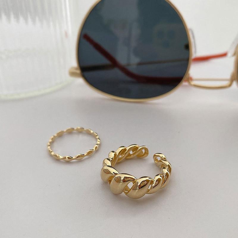 Шикарное кольцо на палец в холодном эстетичном стиле, с позолоченным рогом, для стильных женщин, с регулируемой посадкой