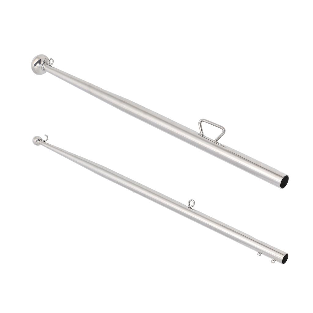 Boat Flag Pole 610mm Length Stable 316 Stainless Steel Rail Mount Flag Pole for Marine Yacht RVs