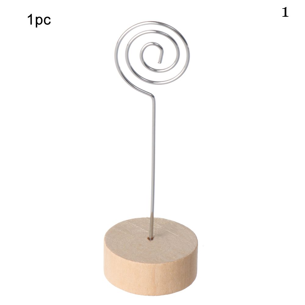 Clamp Round Shape Base Wedding Supplies Wooden Clamps Stand Place Card Picture Frame Photos Clips