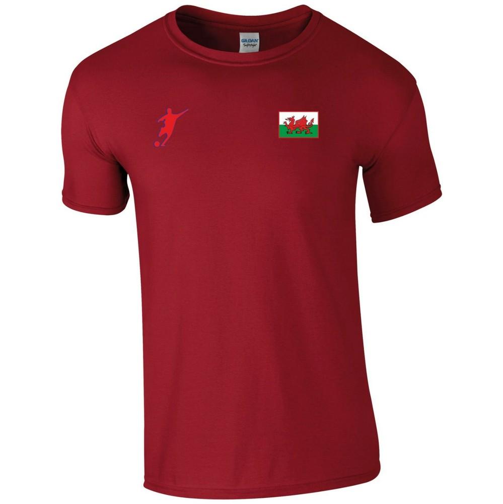 Wales Football T Shirt Welsh The Dragons Fans Funny Birthday Gift Unisex Tee Top