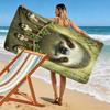 Raccoons and Sloth Print Beach Towel, Large Soft Quick Dry Towel for Beach Camping Swimming