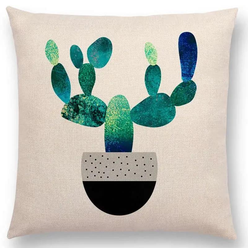 Последние милые счастливые кактусы, симпатичные ананасы, красочные мороженые, драгоценные агаты, принты, чехол для подушки для автомобиля, диванная наволочка