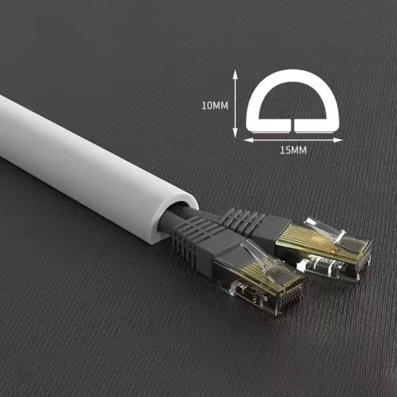 Pvc Cable Trunking Self Adhesive Backing Durable For Home Office Wire Management