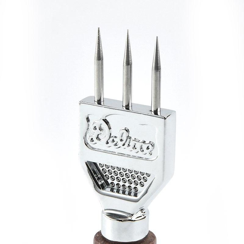 Ice Pick Sturdy Ice Chipper With Solid Wood Handle Stainless Steel Three Pronged