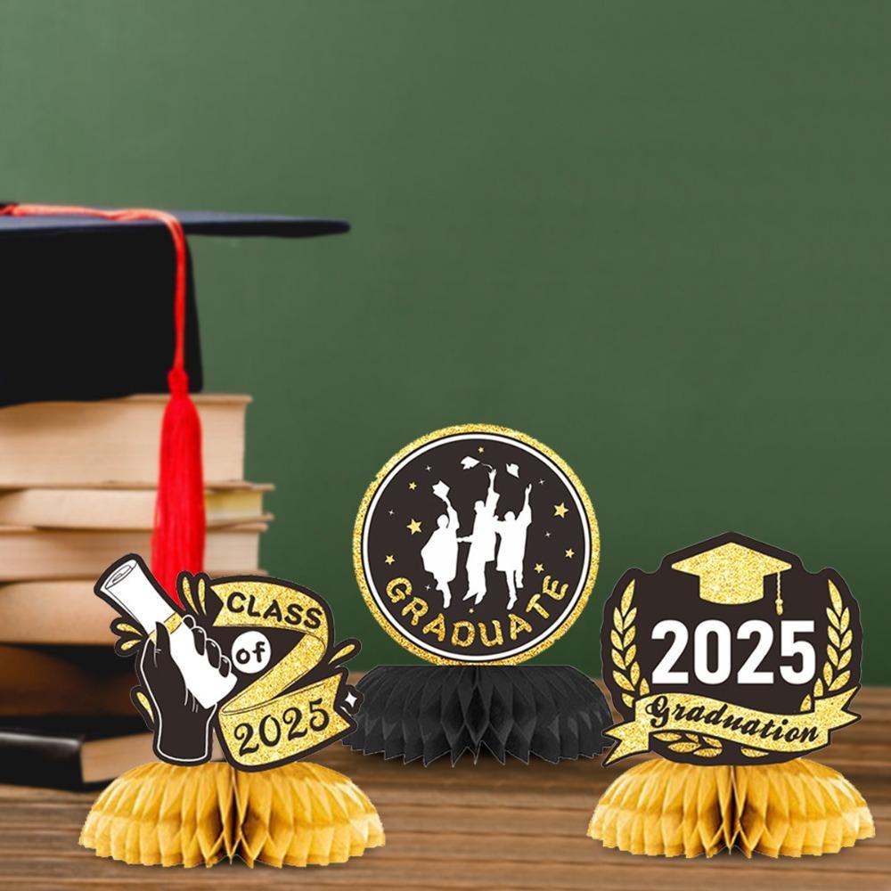 Congrats Grad Graduation Honeycomb Ornament Celebrate GRAD Theme Decor  Party Favors