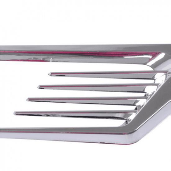 2pcs Chrome Car Side Fender Vent Euro Air Flow Decoration Sticker Accessories
