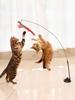 4pcs/set Strong Base Cat Teaser Set - Long Pole Cat Interactive Toy with Bell Kitten Hunting Training Toy