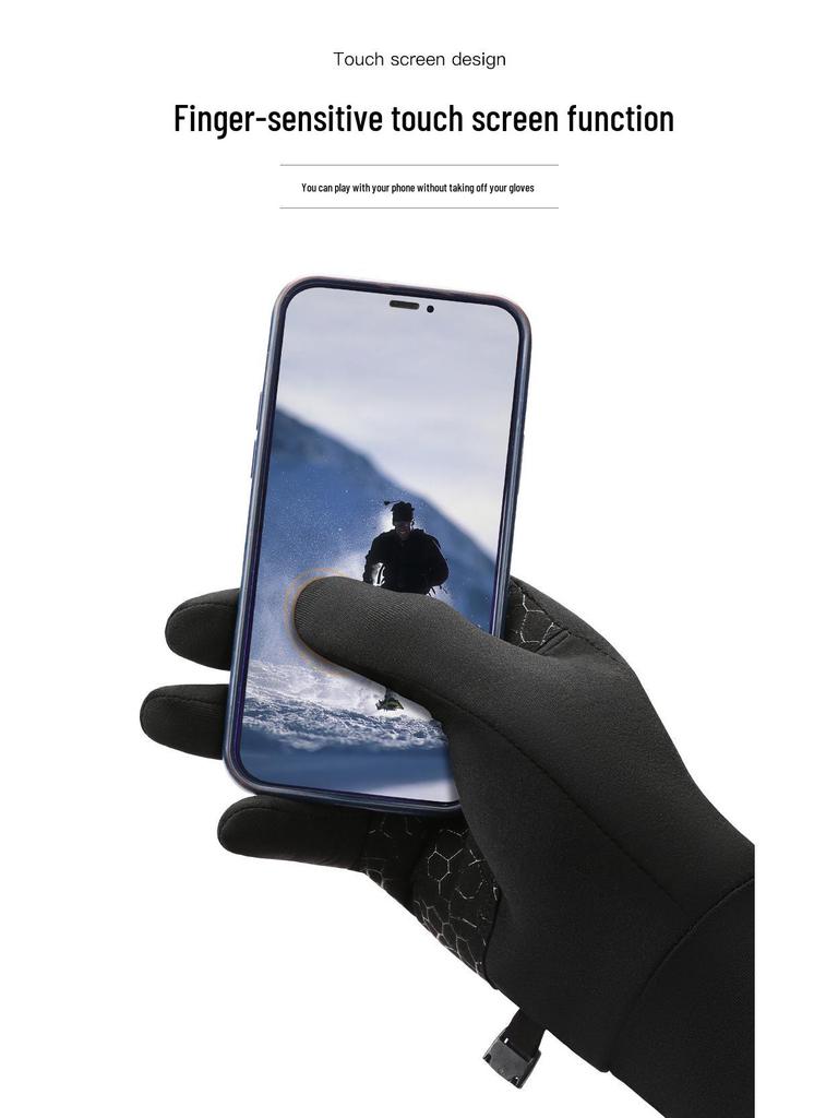 Мужские и женские зимние вязаные перчатки для бега и велоспорта с сенсорным экраном, нескользящие, теплые, тонкие для осенних и зимних видов спорта.
