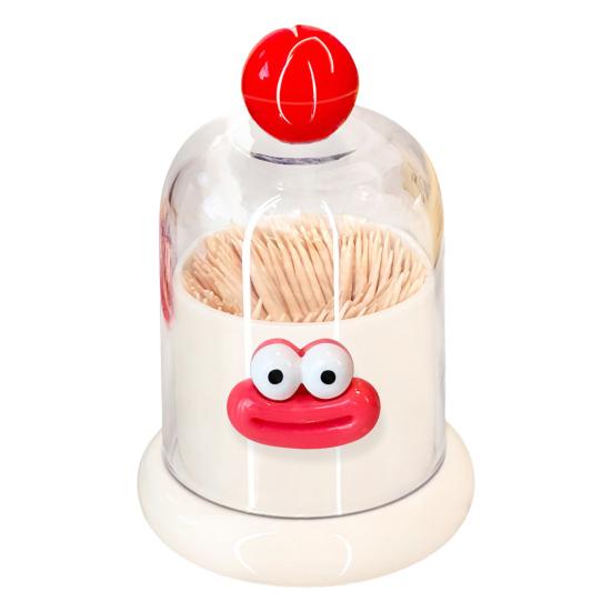 Мультяшная зубочистница со съемной пылезащитной крышкой, пластиковая зубочистка, стоматологическая