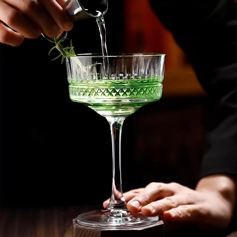V-образные стеклянные бокалы для коктейлей, мартини, шампанского, маргариты, бокалы на ножке для вечеринки, бара