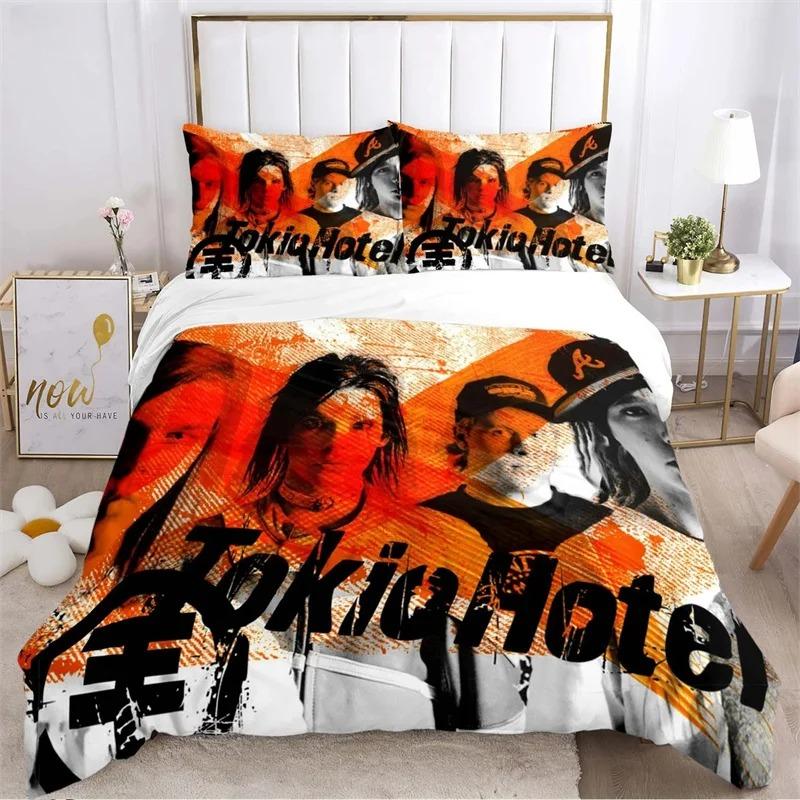 Tokio Hotel 3D-печать Рок Bplus Al Сезон Мягкое одеяло Пододеяльник Комплекты постельного белья Мягкий удобный пододеяльник и наволочки Односпальный Двуспальный Queen King
