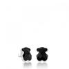 [TOUS] Silver Faceted Onyx Earrings 715433500