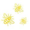 3PCS/Set Creative Bee Garden Decoration Insect Statues Countryside Style Acrylic Outdoor Wall Sculptures Fence Ornament Sign