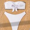 Bandeau Print Sexy Bikini Two Piece Tie Side Set Elegant Comfortable Swimwear
