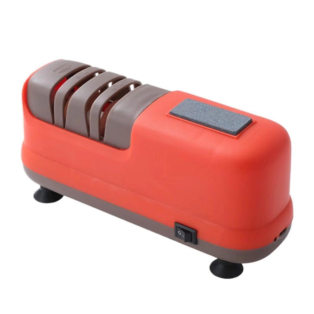 Food Grade Automatic Sharpening Stone Suction Cup Base Kitchen Sharpening Tool Restaurant Use