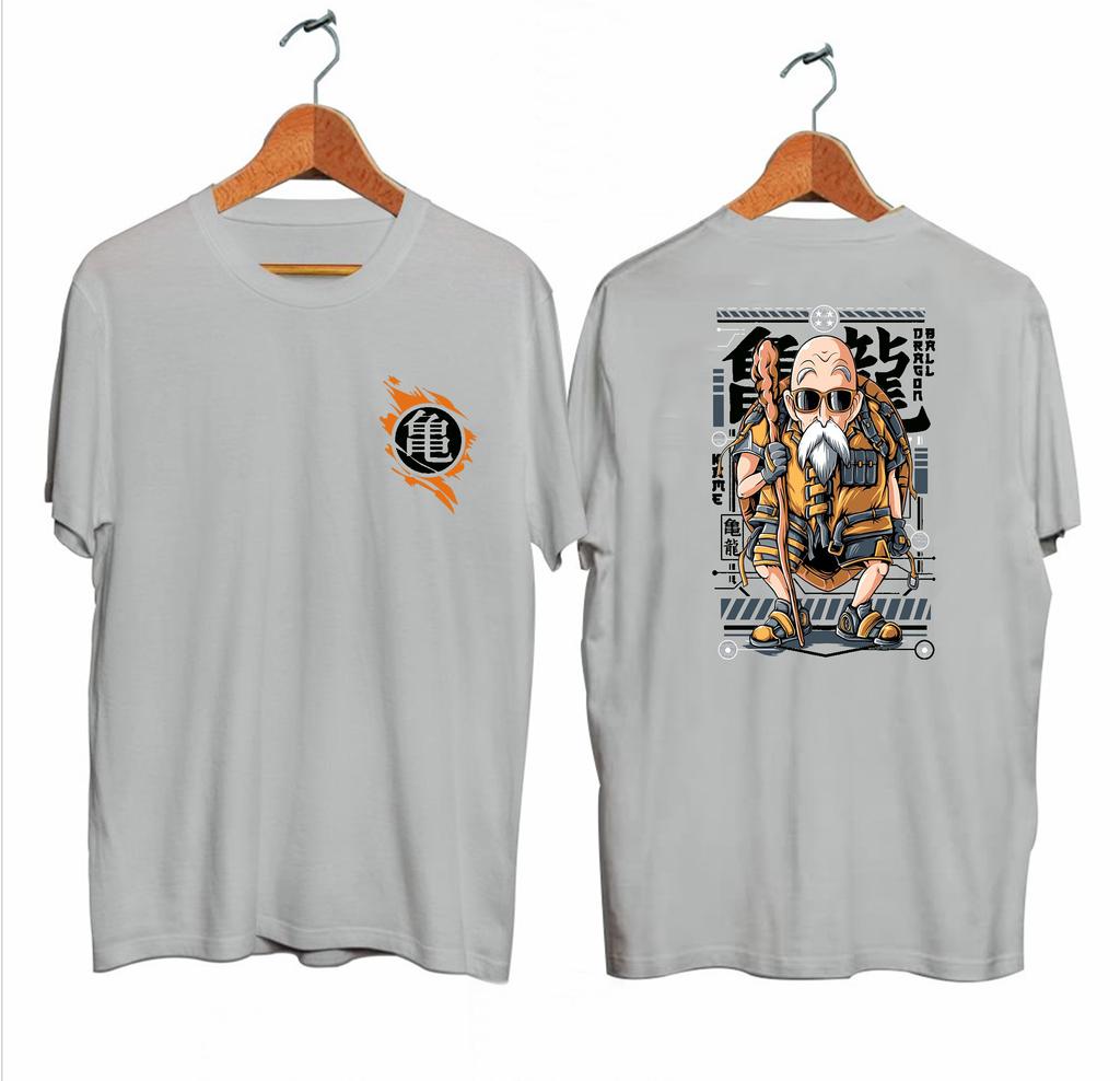 Dragon Ball Мастер Роши Печатная Мужская Женская Летняя Футболка Повседневная Спортивная Фитнес Свободная Оверсайз Удобная Хлопковая Короткий Рукав