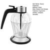 Honey Oil Dispenser Bottle No Mess Syrup Pitcher with Leak-Proof Pump 200ml Clear Glass Sauce Container for Honey Olive Oil Condensed Milk