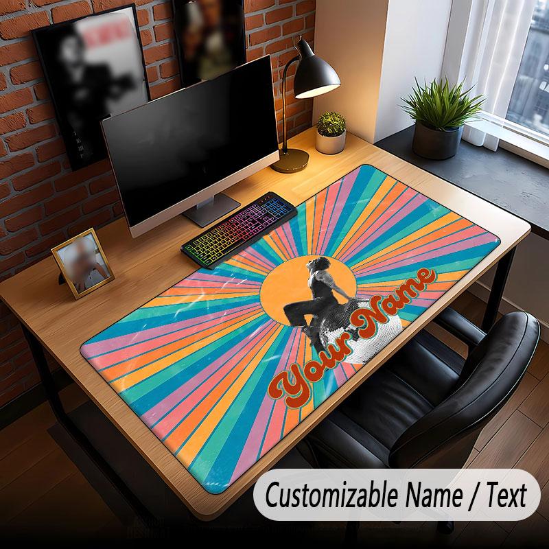 Custom Name Extended Mouse Pad,Harry Styles Gaming Desk Mat For Home Office Desktop Decor