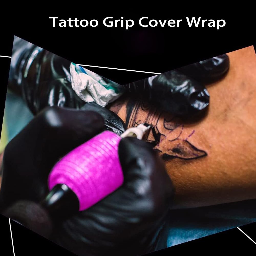 Ручка для татуировки, крышка для тату-трубок, одноразовая лента, самоклеящаяся повязка, красочная для ручки для тату-машины, аксессуары (6 упаковок 2 дюйма x 5 ярдов)