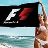 Пляжное полотенце из микрофибры с принтом гоночного автомобиля F1, для скалолазания, йоги, пляжа, плавания, бега, впитывающее, мягкое полотенце