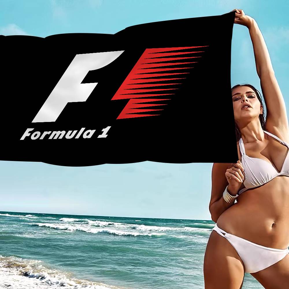 Пляжное полотенце из микрофибры с принтом гоночного автомобиля F1, для скалолазания, йоги, пляжа, плавания, бега, впитывающее, мягкое полотенце