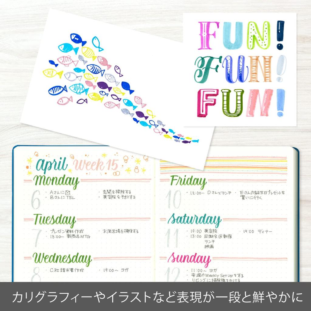 Набор из 5 фетровых ручек Pentel brush touch 24 цвета SES15C-24ST