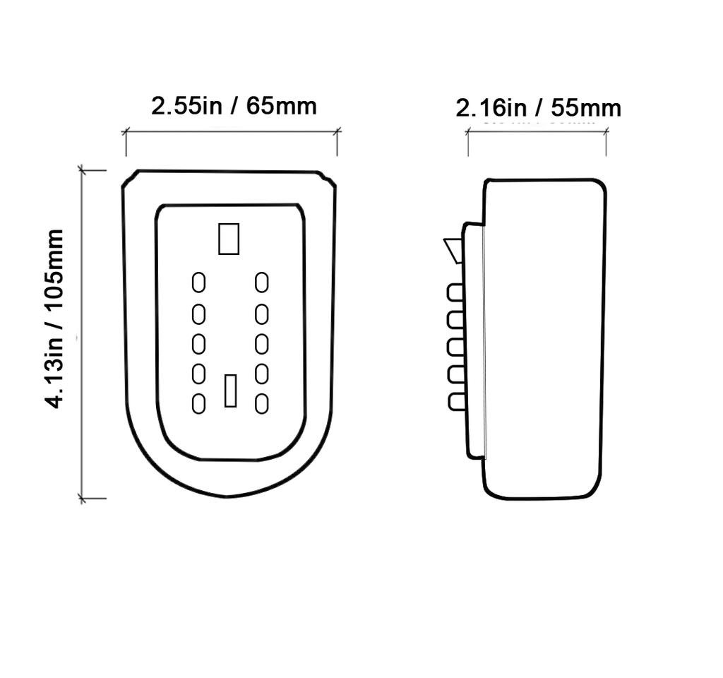 Waterproof Wall Mounted Key Safe with Combination Lock Durable Aluminium Alloy Key Storage Box