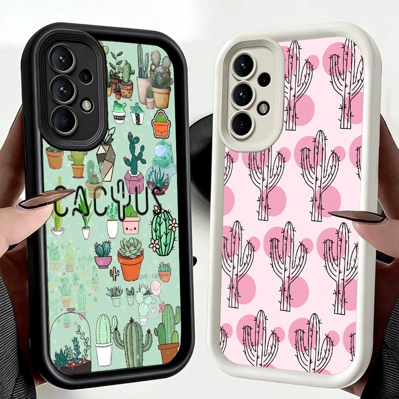 Phone Case for Samsung Galaxy A17 A16 A15 A14 A13 Cactus Pattern A56 A36 A26 A55 A35 A25 A54 A34 A24 A53 A33 A23 A07 A06