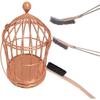 Practical Bird Cage Cleaner Set for Birdcages Cleaning Long Handle Clean Brushes 3PCS StainlessSteel Small Pet Cleaner