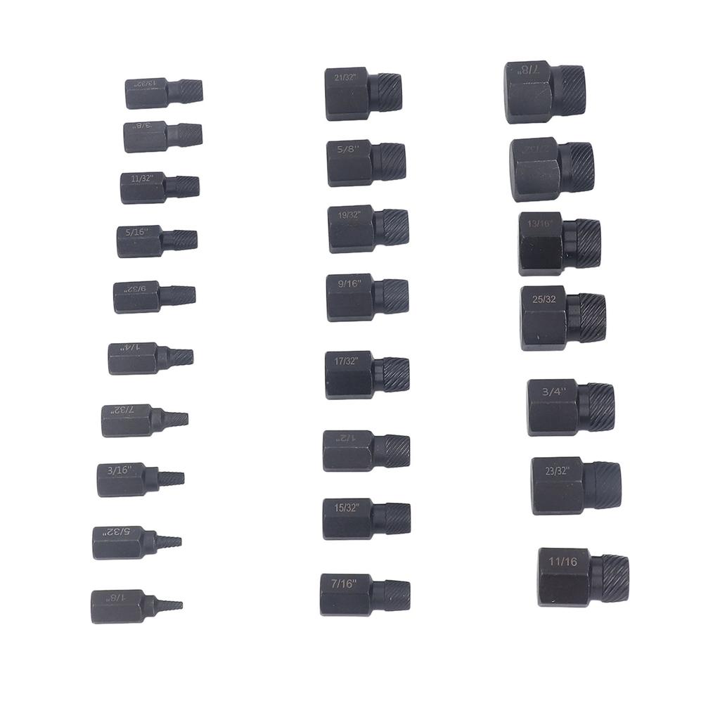 25 шт. Набор для извлечения болтов из хромомолибденовой стали с шестигранной головкой для ремонта сломанных поврежденных болтов и шпилек