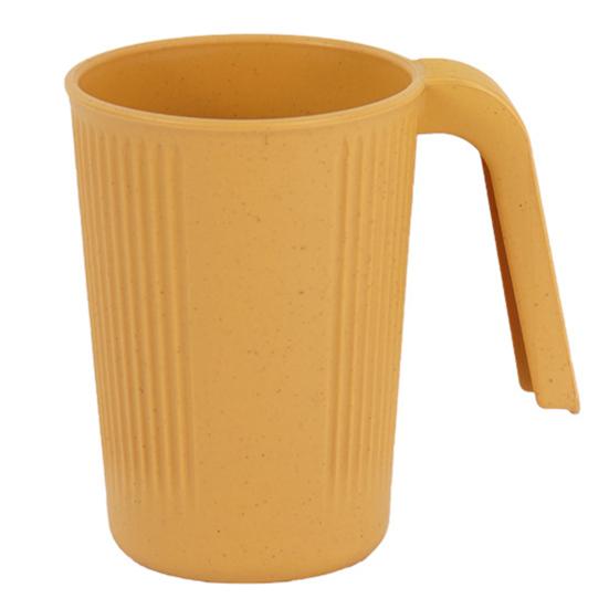 4 шт. чашка для воды, небьющаяся, с ручками, дизайн с вертикальной линией, легко моется, можно мыть в посудомоечной машине