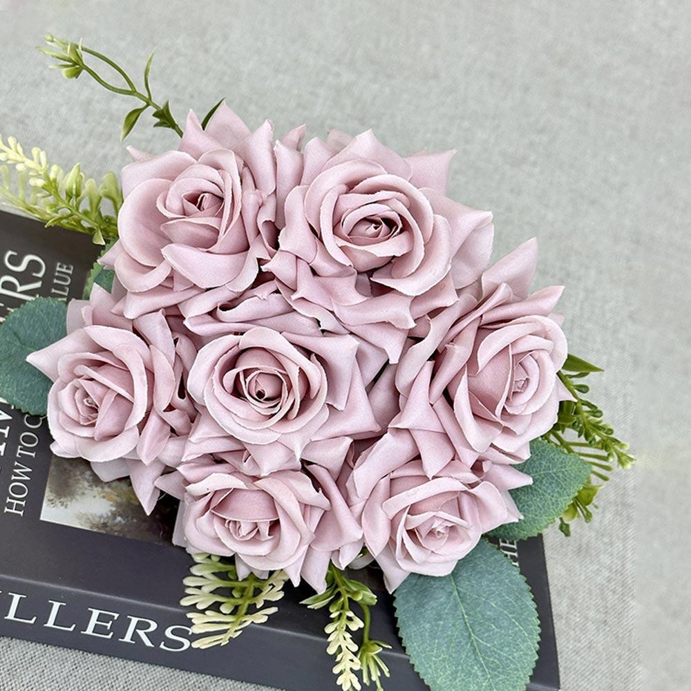 Multicolor Artificial Flower Rose Silk Petal Faux Rose Flower NEW Flower Bouquet  Party Supplies