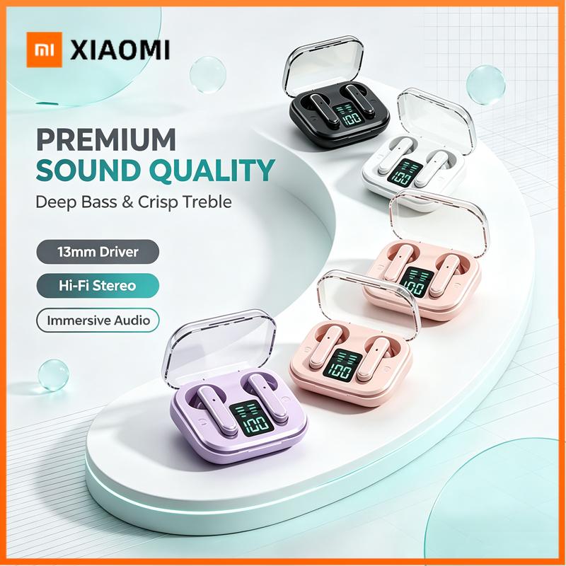 Xiaomi Беспроводные Bluetooth 5.3 TWS Наушники Спортивные Игровые Гарнитуры Наушники с Шумоподавлением Микрофоном и Светодиодным Дисплеем