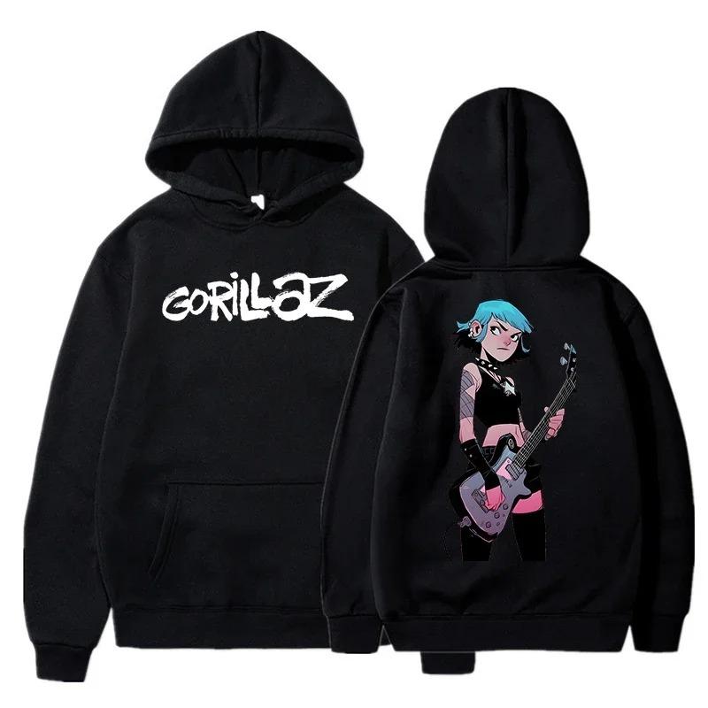 Gorillaz Graphic Hoodie Men Women Sweatshirt Autumn Winter Oversized Streetwear Y2k Hip Hop Pullover Tracksuit Female Male Clothing