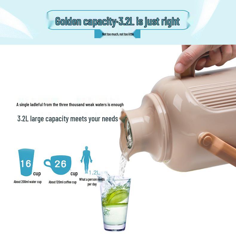 Insulated Thermos Teapot for Dorms - Warm & Boiling Water Bottle