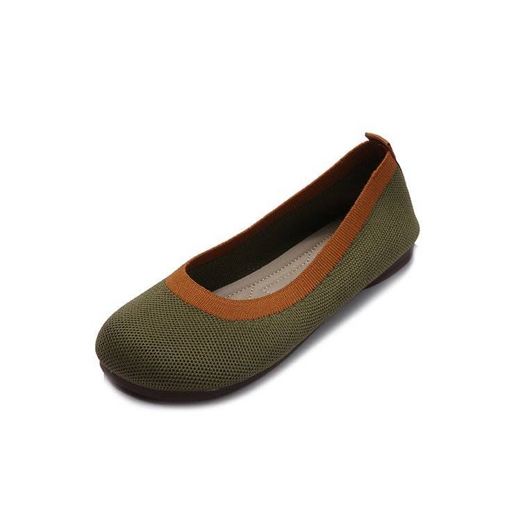 Mesh Breathable Flat Black Ladies Shoes Off White Slip On Spring Walking Offer Casual High Quality Cheap Women Footwear Sale A H