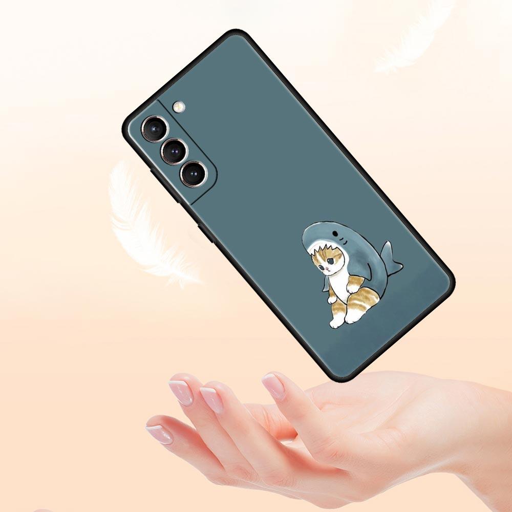 Милые Животные Мультяшный Кот Чехол Для Телефона Для Samsung Galaxy S26 Ultra S25 Plus S24 FE S23 S22 5G S21 S20 Чехол Черный Мягкий