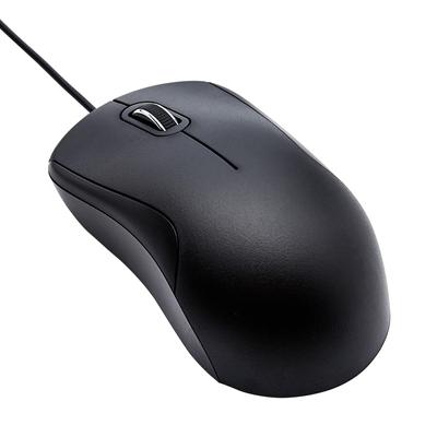 Проводная мышь AmazonBasics USB 3 кнопки, стандартная, черная