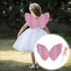 Butterfly Wing Props with Fairy Stick Realistic Patterns Colorful Fairy Wings Props Halloween Decoration